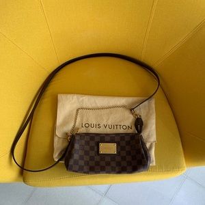 COPY - Authentic Louis Vuitton Damier Ebene Eva Purse